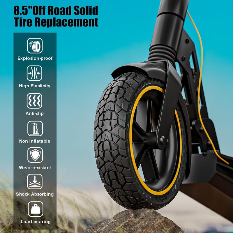 Cooryda 8.5x2" Off-road Scooter Tire - Fits Mijia Xiaomi m365 Pro/GoTrax GXL V2/XR & More (Black, 1pc) - Image 3